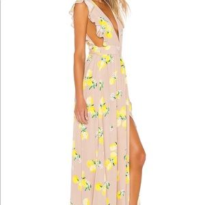 Majorelle Sweet Pea Dress in Tan Lemon